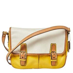 Coach Yellow and White Shoulder Bag